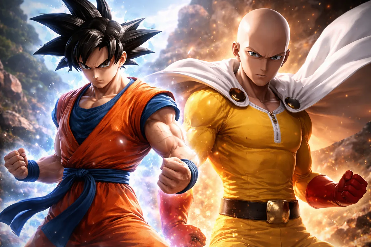 Comment Goku et Saitama évoluent-ils dans leurs histoires respectives d'anime ?